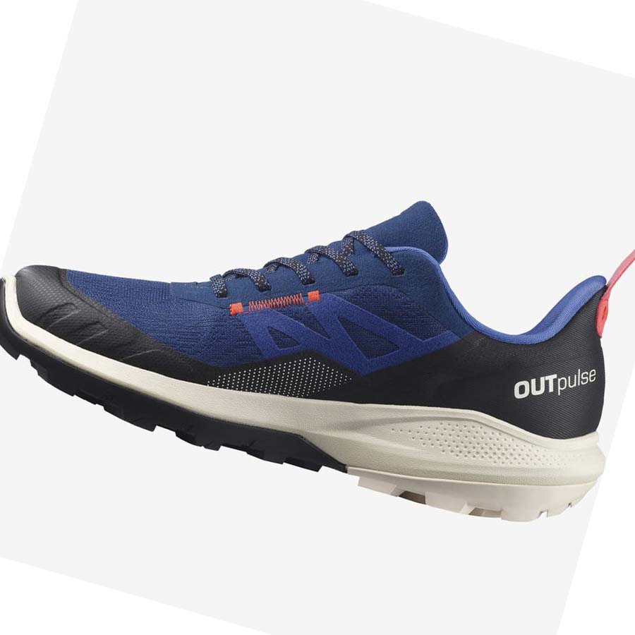 Salomon OUTPULSE GORE-TEX Erkek Yürüyüş Ayakkabısı Lacivert | TR 3580JPQ